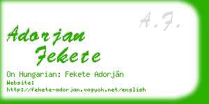 adorjan fekete business card